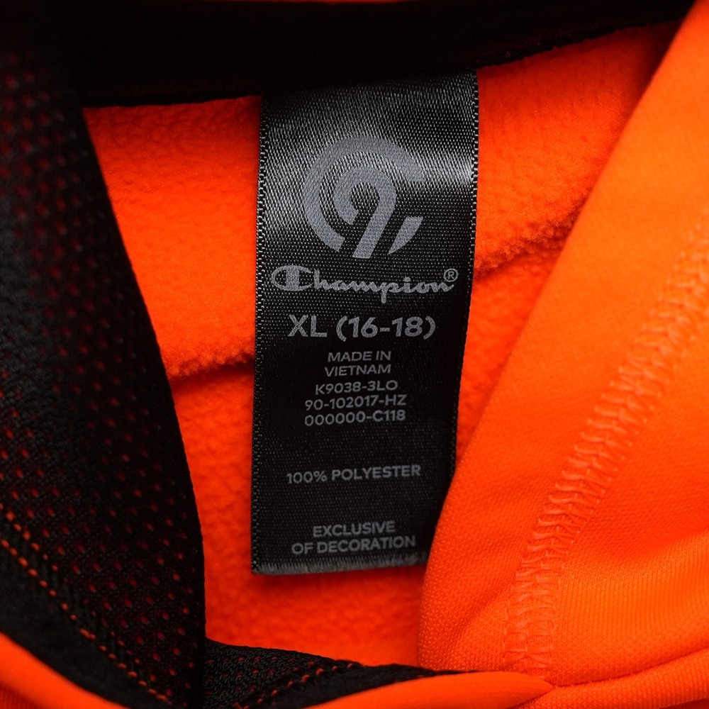 Champion Youth XL 16-18 Hoodie Neon Orange Sports Graphic K9038-3LO - Picture 8 of 12